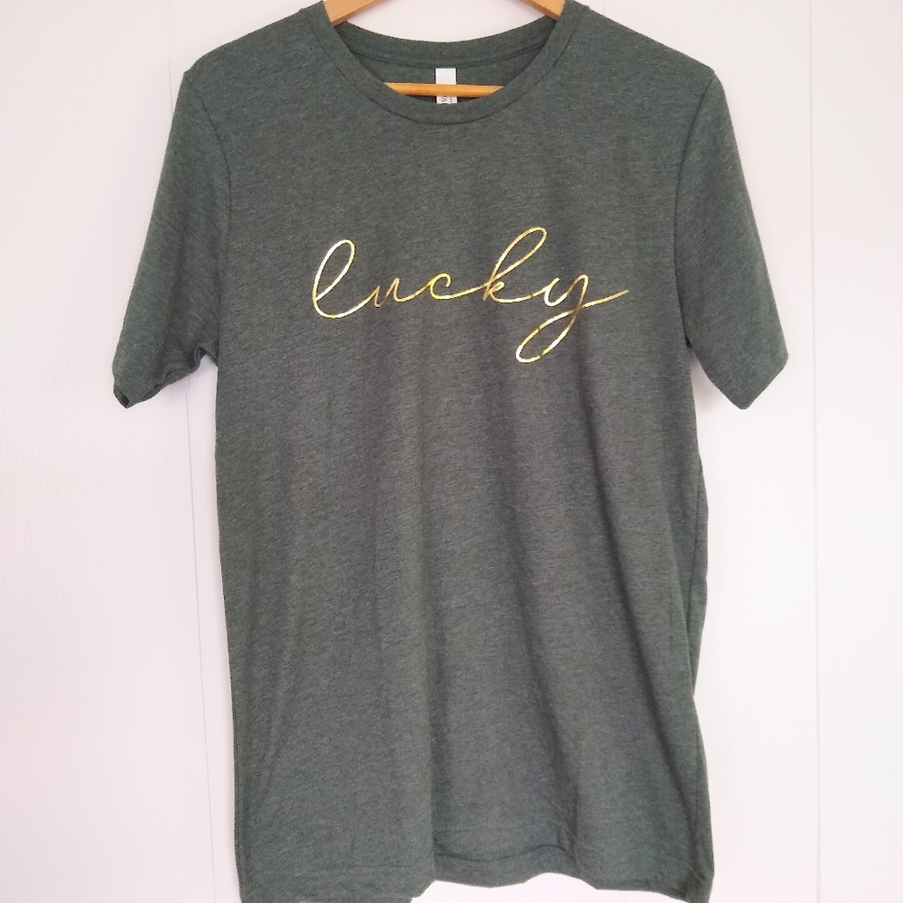 Womens Lucky Top Women T-shirt Cool Tee Lady Med